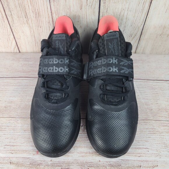 Reebok Legacy Lifter 2 Weightlifting Squat Gym Shoes Mens Size 10 Training Black - Picture 3 of 9
